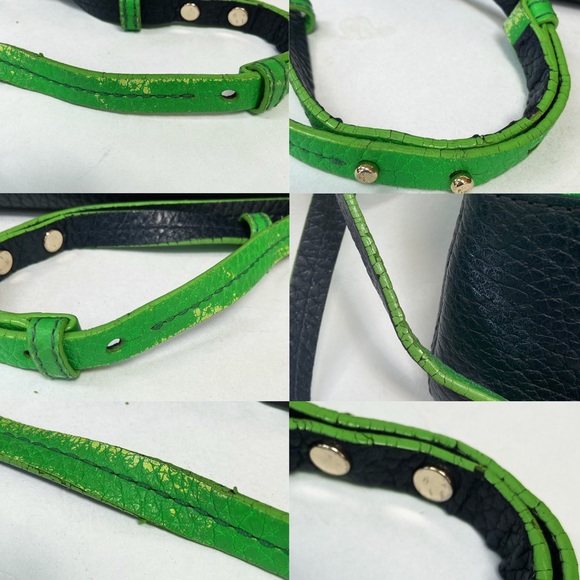 Kate Spade Green and Navy Blue Pebbled Leather Crossbody Bag - Picture 11 of 11